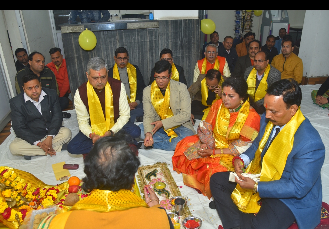 Saraswati Puja event in University Library DUVASU Mathura