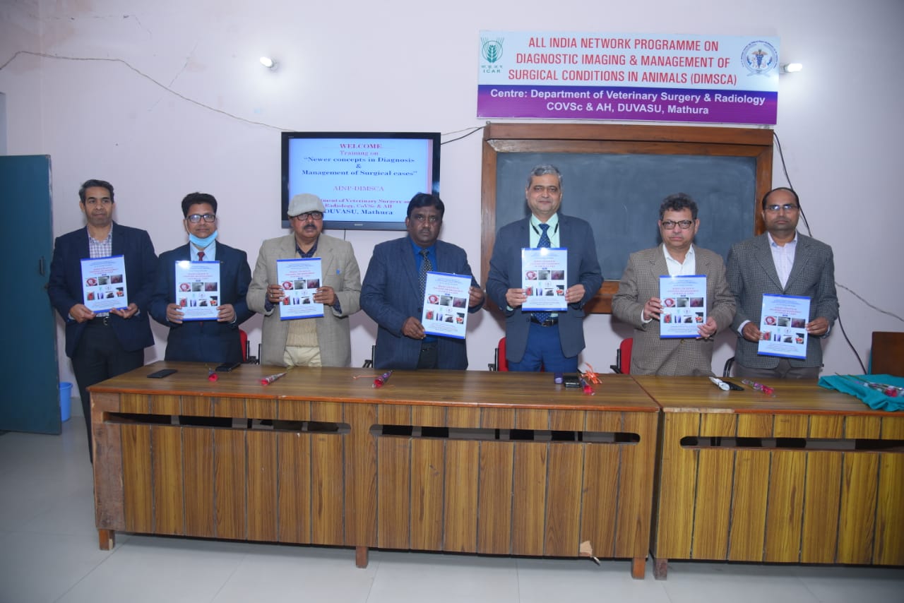 A six day training program on the topic “Newer Concepts in Diagnosis and Management of Surgical cases” organized by Department of Veterinary Surgery and Radiology, Co.V.Sc &A.H. under I.C.A.R. – (DIMSCA) Project