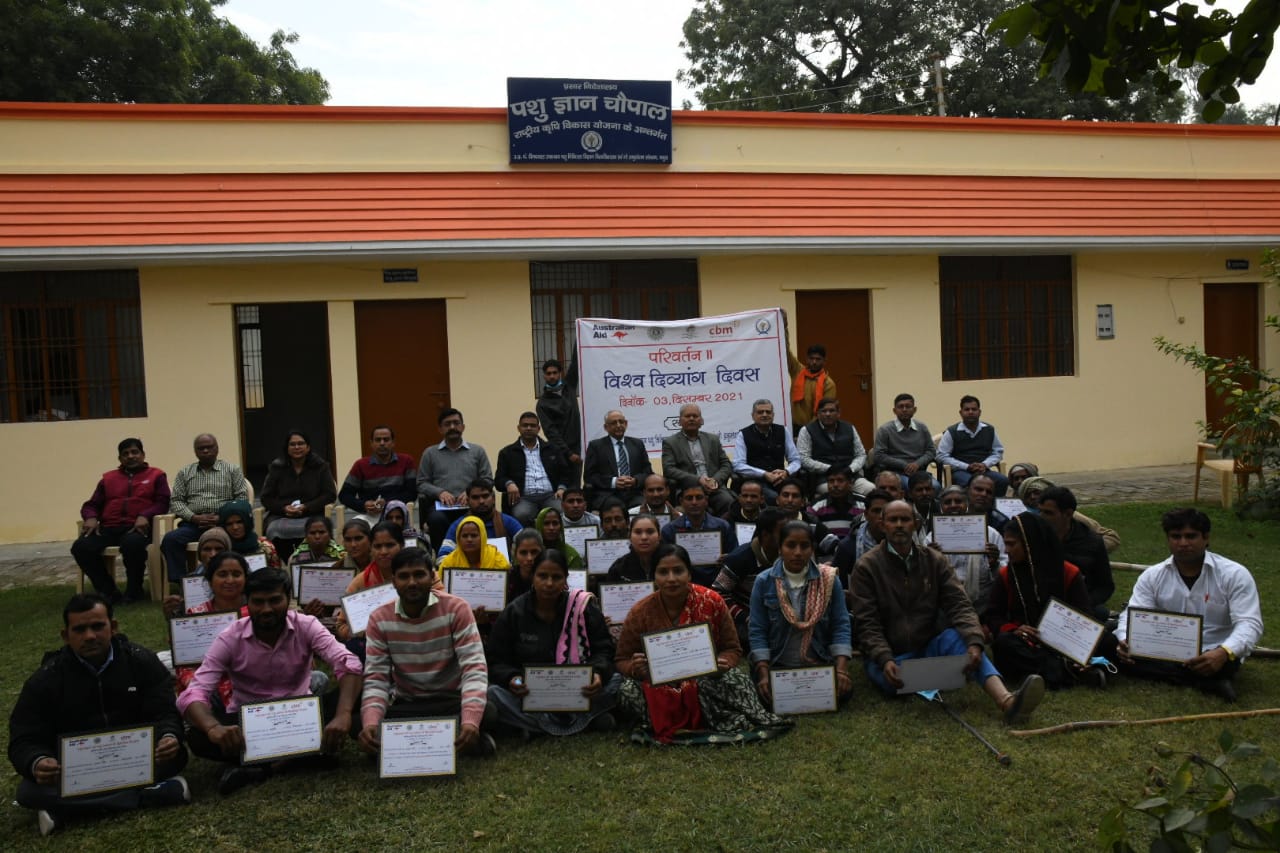 International Day of People with Disability was celebrated and the velidictory of five days training program organized by Directorate of Extension, DUVASU Mathura