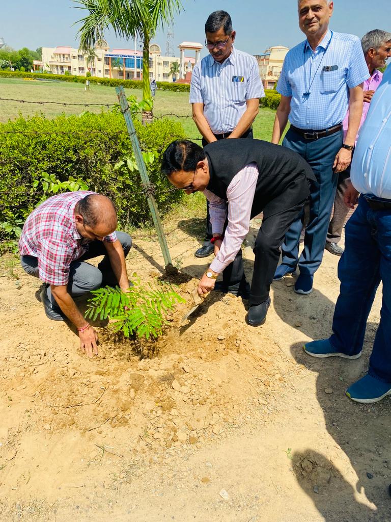 विश्व पर्यावरण दिवस के अवसर पर माननीय कुलपति महोदय और विश्वविद्यालय के अन्य अधिकारियों द्वारा वृक्षारोपण