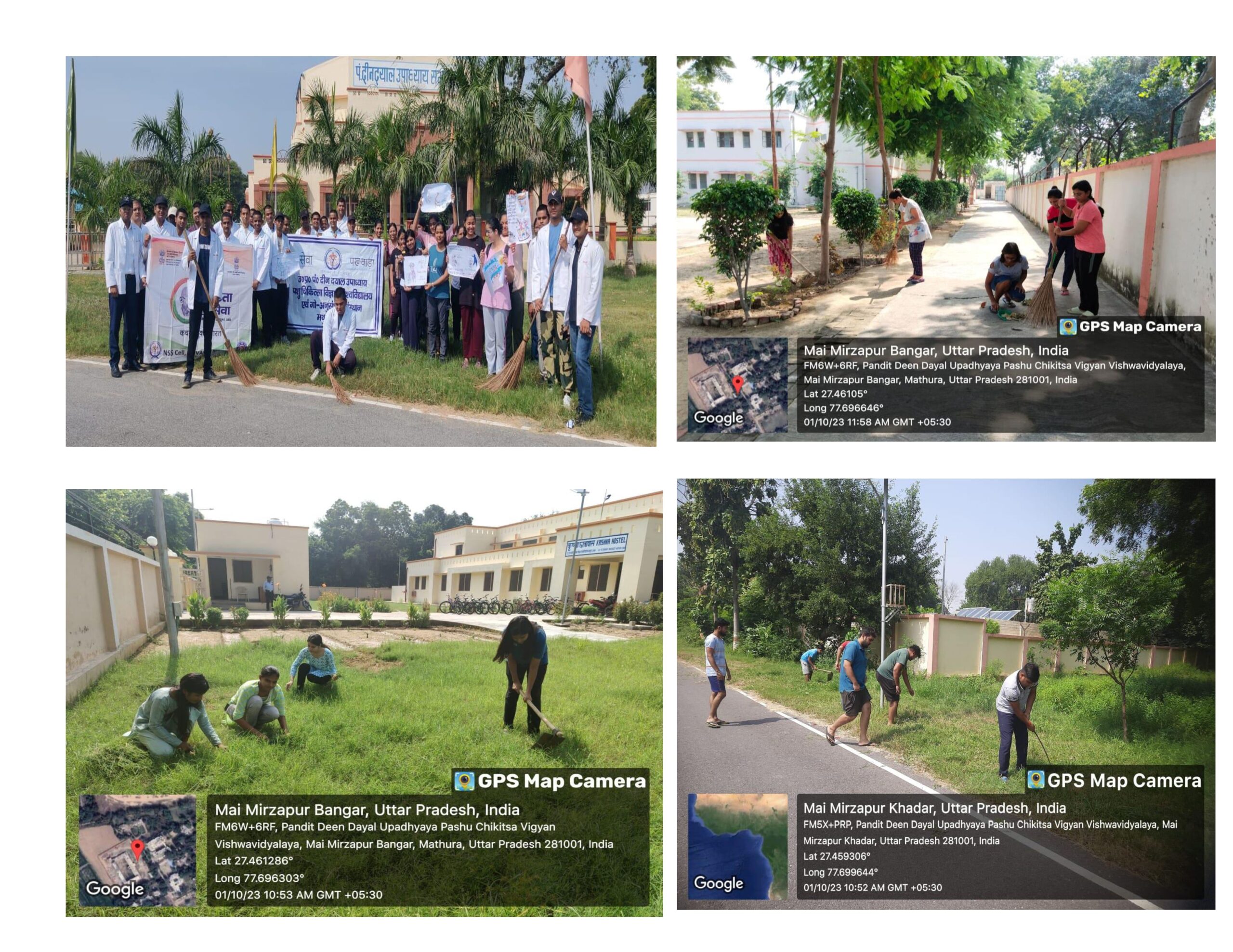स्वच्छ भारत अभियान in the Occasion of Gandhi Jayanti at DUVASU Mathura